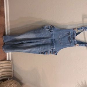 Blue jean overalls